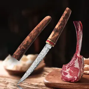 Steak Master - Damascus Beef Blade with Lido Cut for Meat and Ingredients