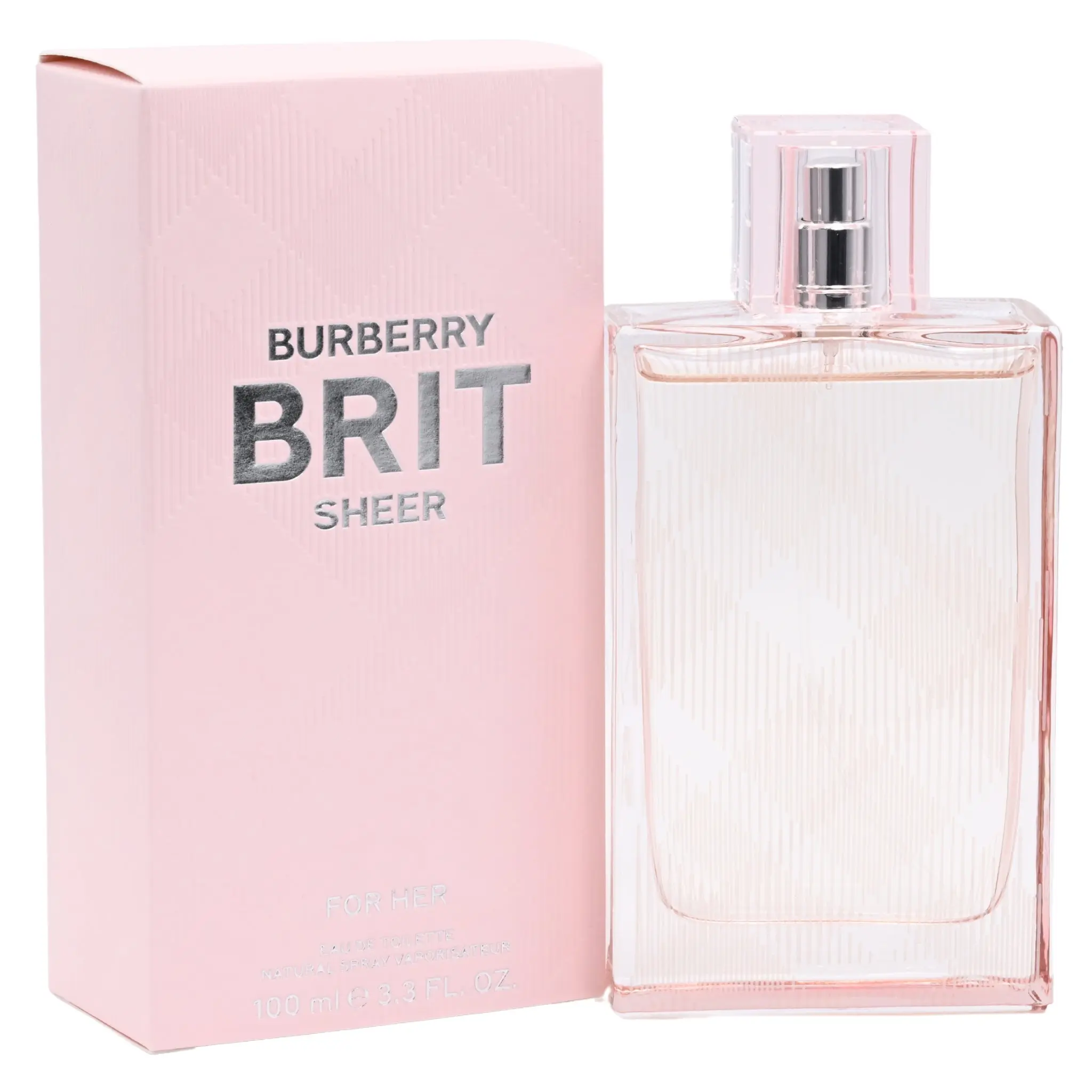 BURBERRY Brit Sheer Women's Eau de Toilette (EDT) Spray Perfume, 3.4oz, Fruity Floral Citrus Sweet Fruit Floral Scent with Peach, Litchi & Yuzu Notes, Moderate Sillage, New Box Pack