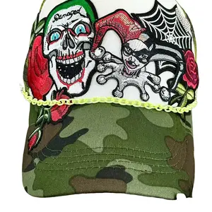 Joker Love Patch Hat - Unisex, Black, Embroidered Design