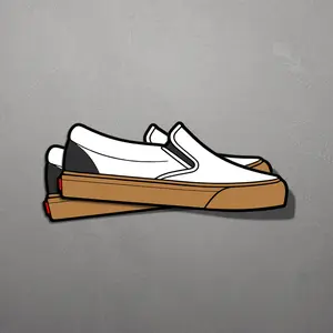 Slip-On Shoe Sticker Pack - Retro Skater Matte Vinyl Decals