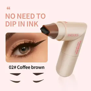 Rotating Winged Liquid Eyeliner Stamp Pen, Dual-Head Design for Precise Cat Eye & Winged Liner, Smudge-Proof Formula, Quick-Drying Eyeliner Makeup for Busy Days & Special Occasions, Longwear Eye Liner