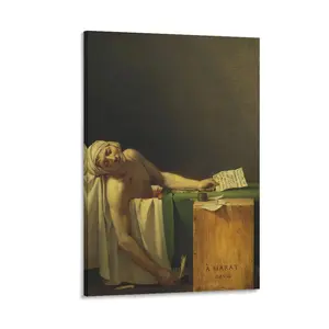 Jacques Louis's David's The Death of Marat Poster Canvas Prints! A Neoclassicism Painting, Perfect As Vintage Wall Art. Poster Canvas Wall Art For Bedroom Decor Bar Office Room Decor Gift
