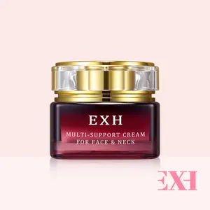 EXH Natural Face & Neck Cream, Moisturizer with Collagen, Deep Hydrating & Firming, Reduces Wrinkles, Gentle Formula, Cruelty Free, Smooths Crepey Skin-ZK
