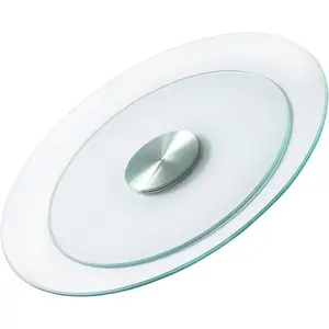 VEVOR 20 in Glass Lazy Susan Turntable, 360 °   Rotation Round Clear Tabletop Rotating Tray, Tempered Glass Dining Table Centerpiece, Smooth and Silent Spin, for Family Gatherings, Banquets & Weddings