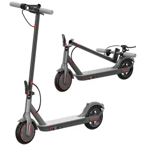 LP60 Electric Scooter - Top Speed 16 mph, 8.5inch Honeycomb Solid Tires, 350 Watt Motor, 15-20 Mile Range, Foldable Commuter Scooter, Equipped with Dual Brake System; App Control neon  black  scooter elbow support ab