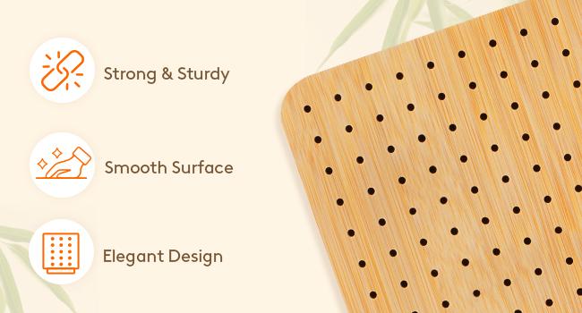 Lifewit Bamboo Crochet Blocking Board with Pegs & Steel Pins - Ideal for Knitting & Crochet Projects - Handmade Crafts & Handicraft Tools