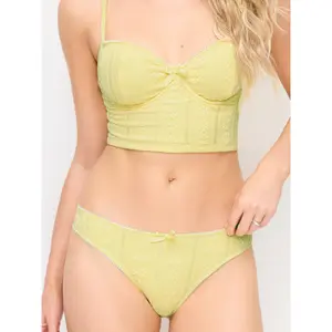 Cider Sweetheart Floral Bowknot Underwire Tankini Low Rise Cheeky Bikini Set SwimWeek