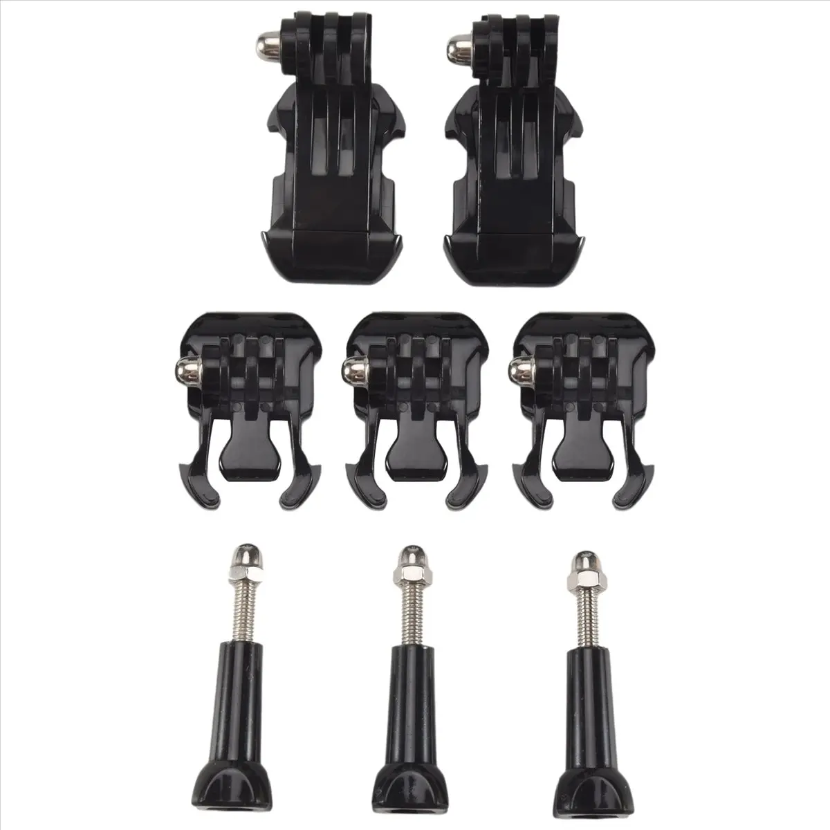 Eight in One Accessory Kit for Gopro, Buckle Clip Basic Mount, Vertical Surface Quick Mounting J-Hook Buckle Mount, Long Thumb Screw for GoPro Hero 7 6 5 4+ 3 3 2 1 3