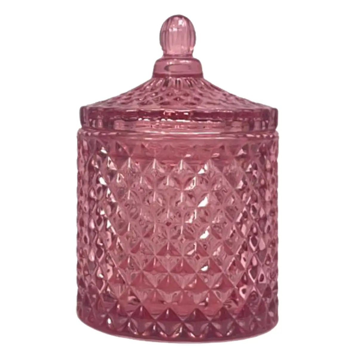 10 Oz France Clear Pink Candle Vessel 10 Oz France Clear Pink Candle Vessel