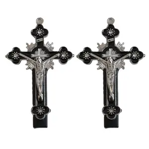 PunkStyle Cross Hair Clips Y2K Metallic Hairclip Teens Girls Decorations