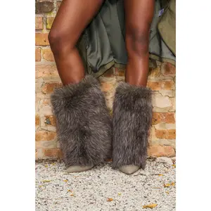 AZALEA WANG BRIASH OLIVE WEDGE FUR BOOTIE AZALEA WANG BRIASH OLIVE WEDGE FUR BOOTIE