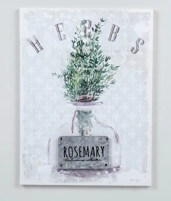 15.74 in. 3D Canvas Wall Art, White & Green