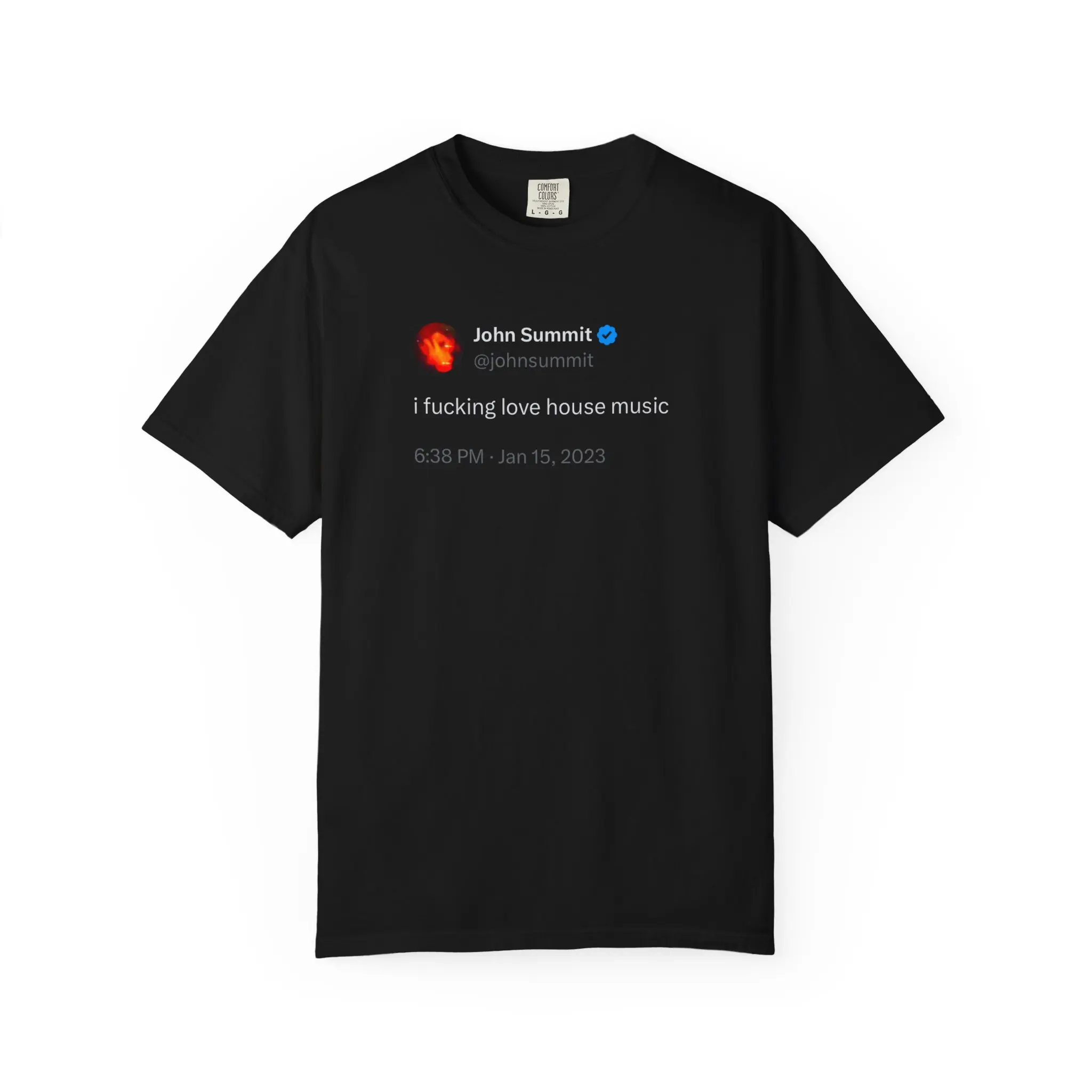 John Summit "I Fucking Love House Music" Tweet Shirt | John Summit Inspired Shirt|EDM Festival Shirt | Rave Shirt | House Music Festival Top | Y2K Trendy DJ Club Shirt | Music Festival Outfit | EDM Rave Clothing | Music Festival Tee | Trendy Festival Wear