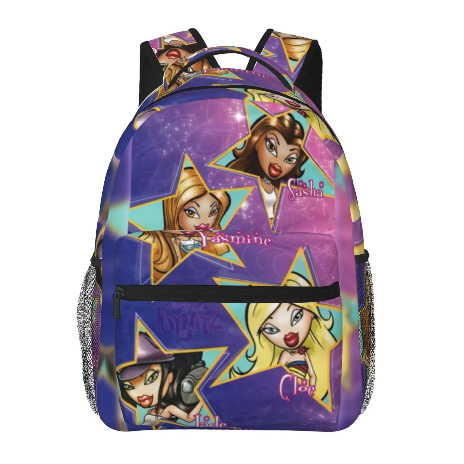 Bratz Fashion All-Over Print Large Capacity Backpack - Back to School Haul, Campus Life Vibrant Graphic Swag Backpack for Daily Use, Laptop-Carrying Casual Bag for Boys & Girls (Gift Option), Swag Backpacks