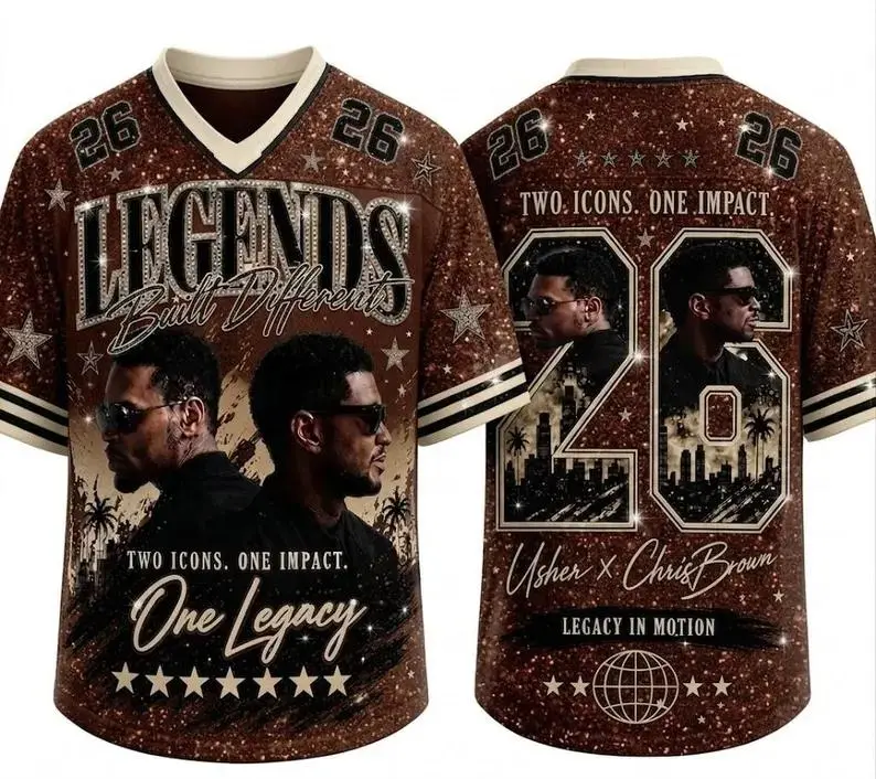 R&B Legends Football Jersey, Concert Shirt, 2026 Tour Fan Apparel, Music Concert Outfits