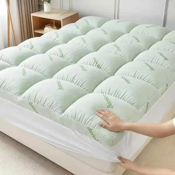 Extra Thick Cooling Mattress Topper - Breathable Pillow Top Pad, Soft Comfort Layer, Deep Pocket Fit 8-21 Inches