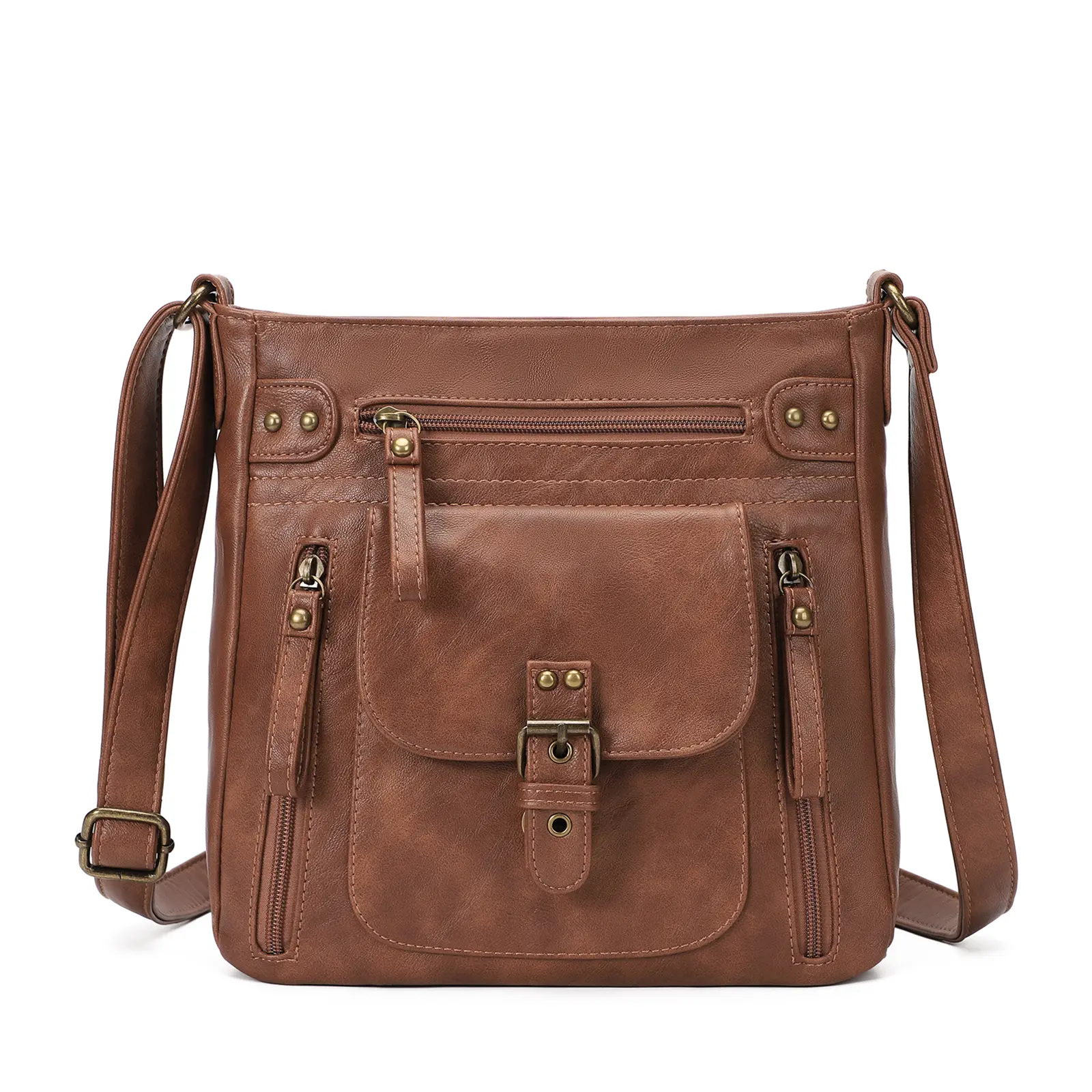 KL928 Crossbody Bags for Women, Multi Pocket Shoulder Bags, Medium PU Leather Cross Body Purses