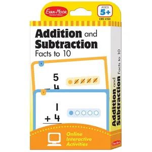 Evan-Moor® Learning Line Flashcards: Addition and Subtraction Facts to 10, Grade 1+ (Age 5+) (Flashcards: Math)