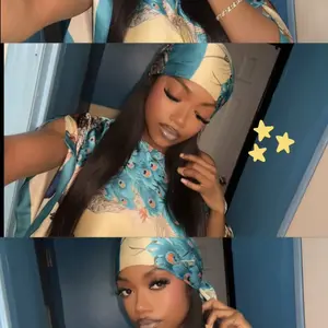 Women's Fashion Print Long Robe Set, Moomoo Dress + Scarf Headband, Casual Woven Fabric, Thin All-Season Wear, Beach Sun Protection