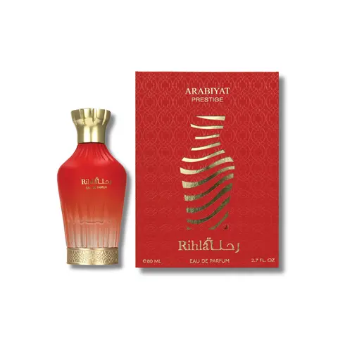 Arabiyat Prestige Rihla Eau de Parfum (2.7 fl oz) - Alcohol-Based Women's Arabian Ethnic EDP Liquid Fragrance, Citrus (Bergamot Bright, Mandarin Lift), Gourmand, Jasmine, Sandalwood, Musk, Daily Elegance, My Perfume Factory LLC Regular Edition