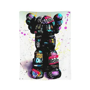 Kawss Kawaii Kaw Blanket - Premium Anime Pattern Blanket - Super soft flannel, cartoon print, an ideal Christmas and birthday gift for fans, suitable for sofas, beds, camping, and travel celebration