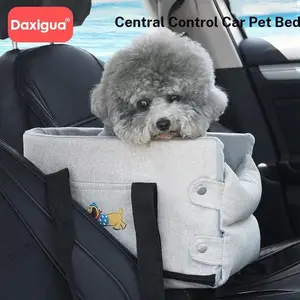 Car Dog Bed for Small Dogs, Car Center Console Pet Mat, Front Seat Travel Accessory, Car Pet Bed for Cats, Comfortable and Durable