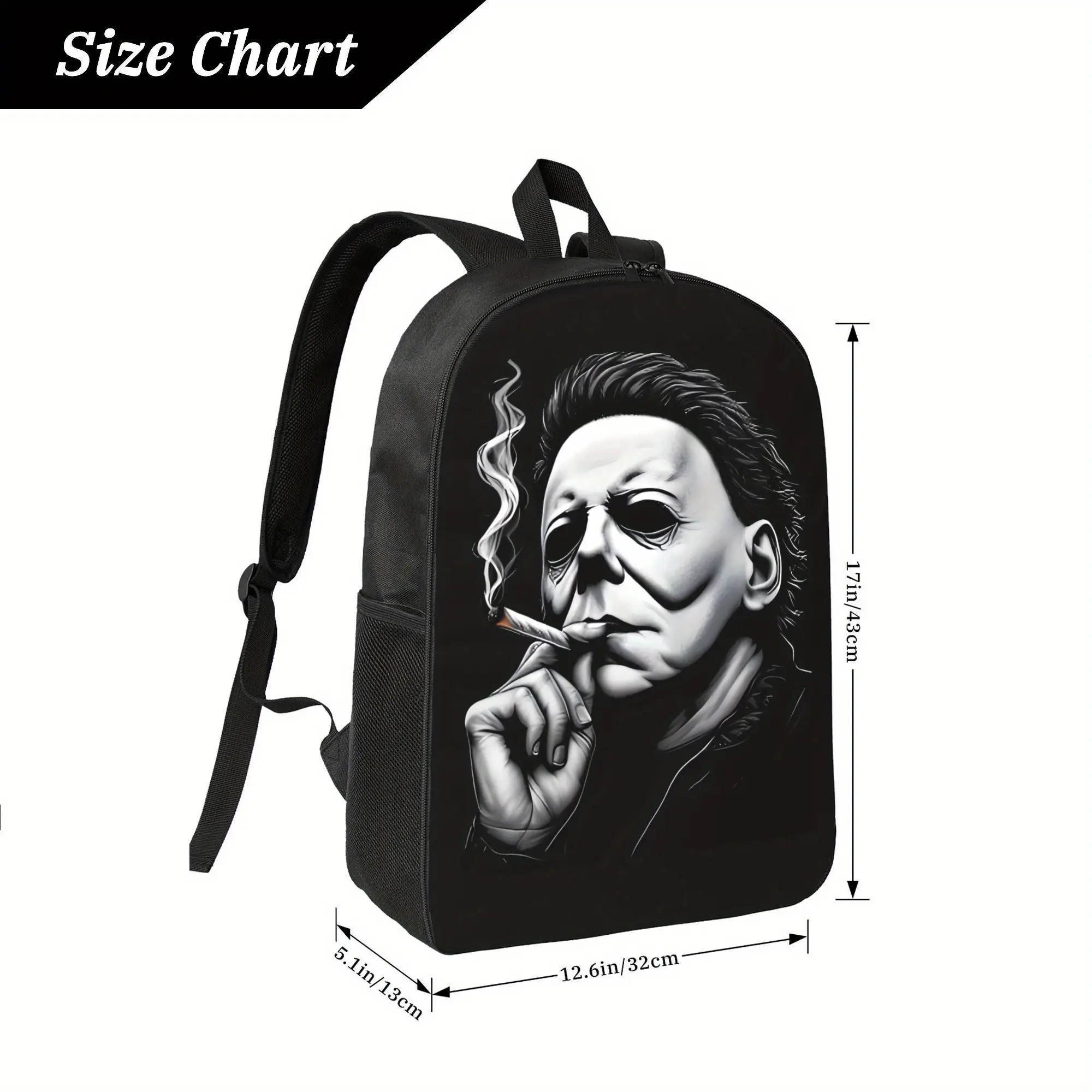 Leisure backpack Michael Myers Stand Out From The Crowd Bold Anime Print Casual Backpacks Leisure backpack Michael Myers Stand Out From The Crowd Bold Anime Print Casual Backpacks