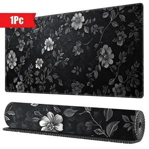 BHJLAXR Floral Pattern Mouse Pad, Rectangle Gaming Mouse Pad, Office Desk Keyboard Mat for Home Office Desk Decor