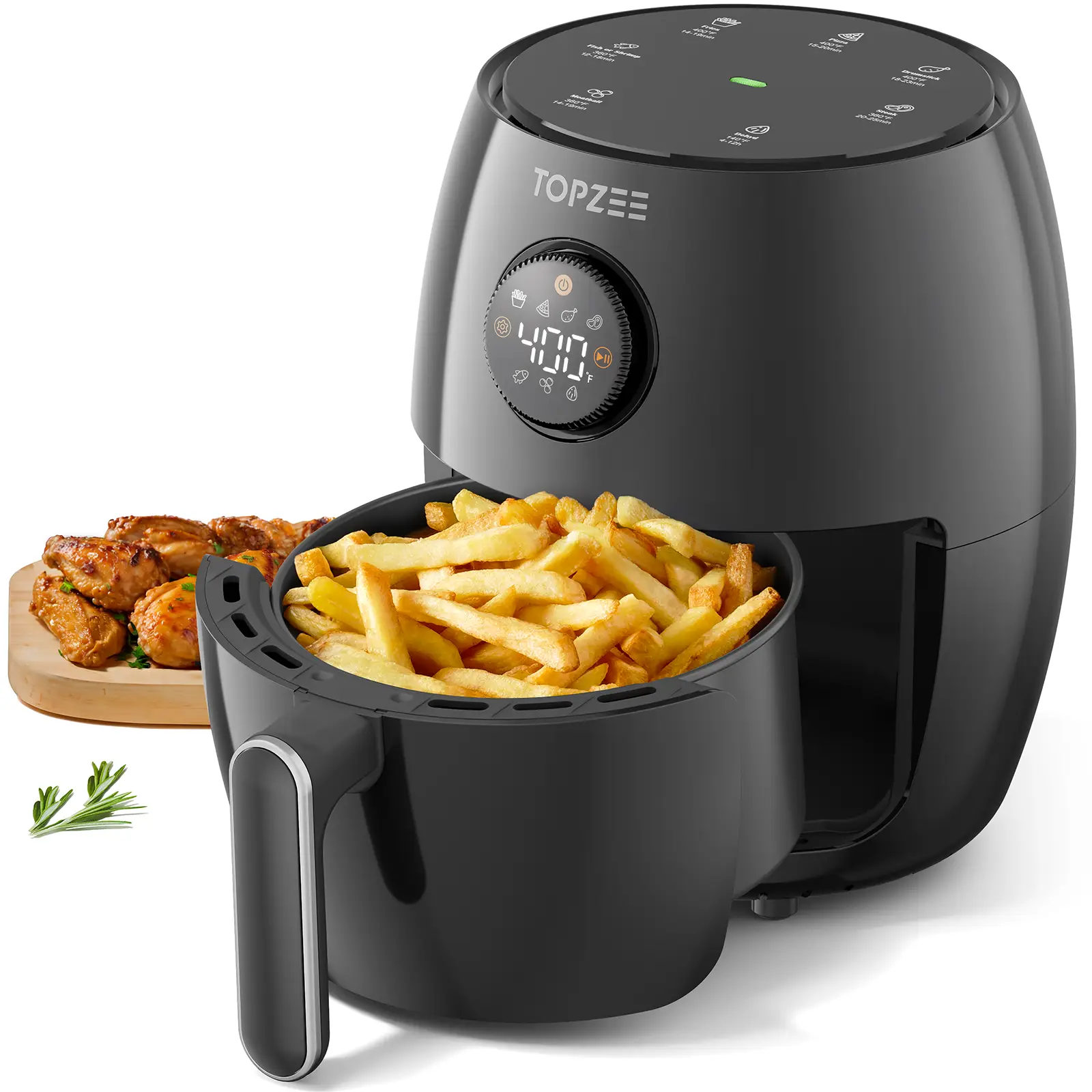 Small Compact Air Fryer, 2.1QT, 4-in-1 Small Mini Airfryer, Bake, Roast, Reheat, 98% Less Oil, Adjustable Temperature Control w/ 60min Timer, Quiet, N