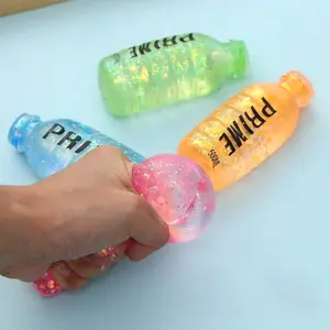 1pcs Glitter Prime Bottle Squishy Stretch Squeeze Toy Soft Anti Stress Anxiety Relief Fidget Decompression Toy