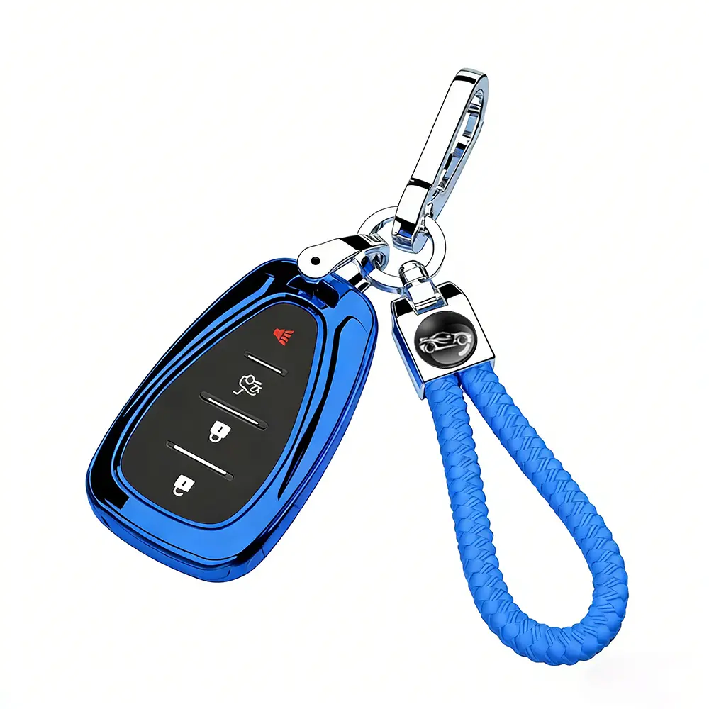 Key Fob Cover Case fit for 2017 2018 2019 2020 Chevy Camaro Malibu Equinox Cruze Blazer Trax Volt Bolt Keyless Entry Key Fob Shell ( 4 Buttons)