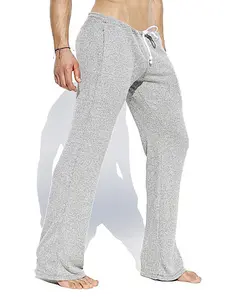 1PCS Men's Ultra-Fine Striped Loose Long Sports Pants, Outdoor Casual Running Fitness Golf Pants, Straight Leg Jogger Trousers