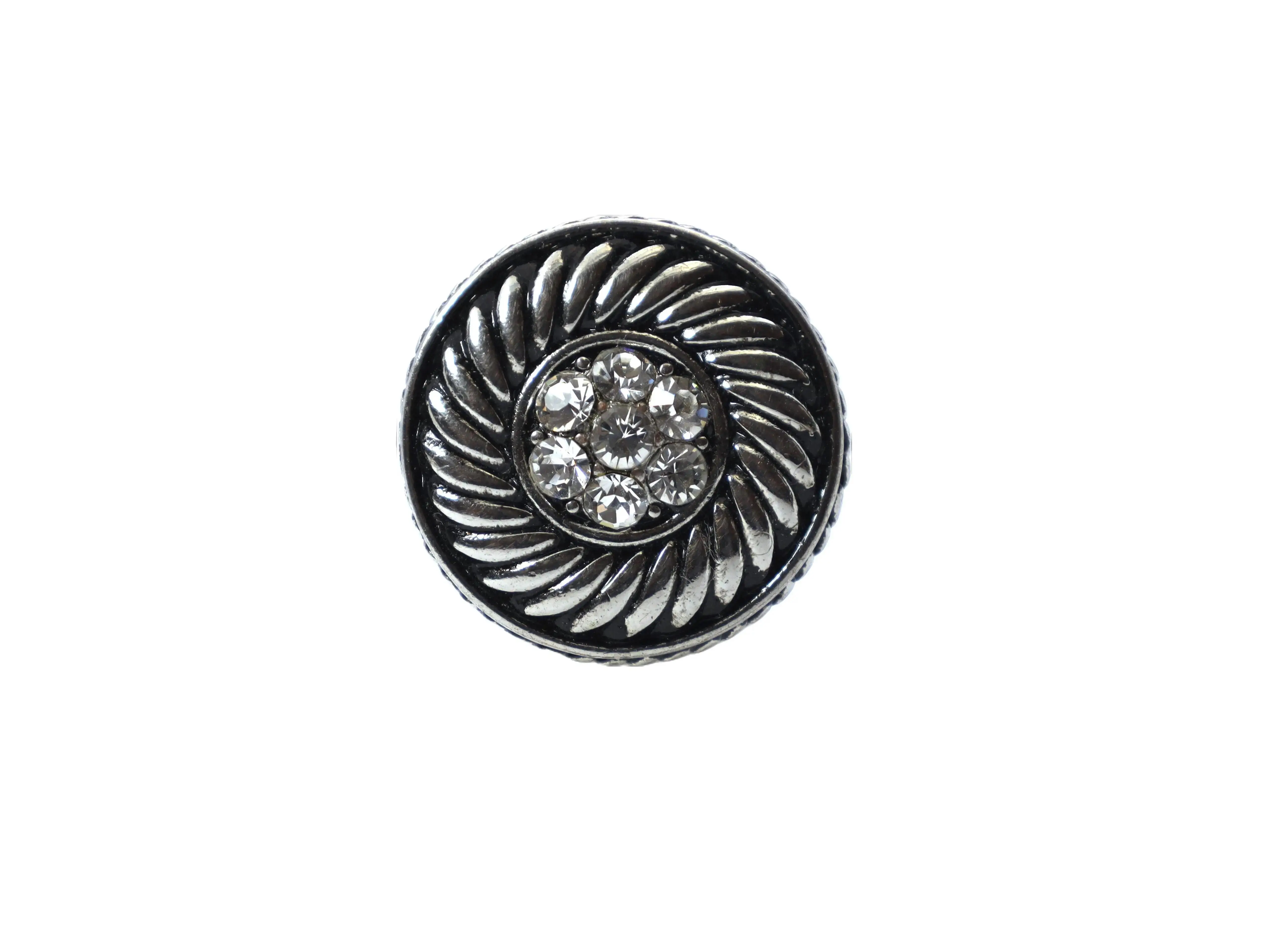Big Fun Sparkly Cocktail Ring - Adjustable with Stretch Shank - Center Crystals - Fits Sizes 6-10