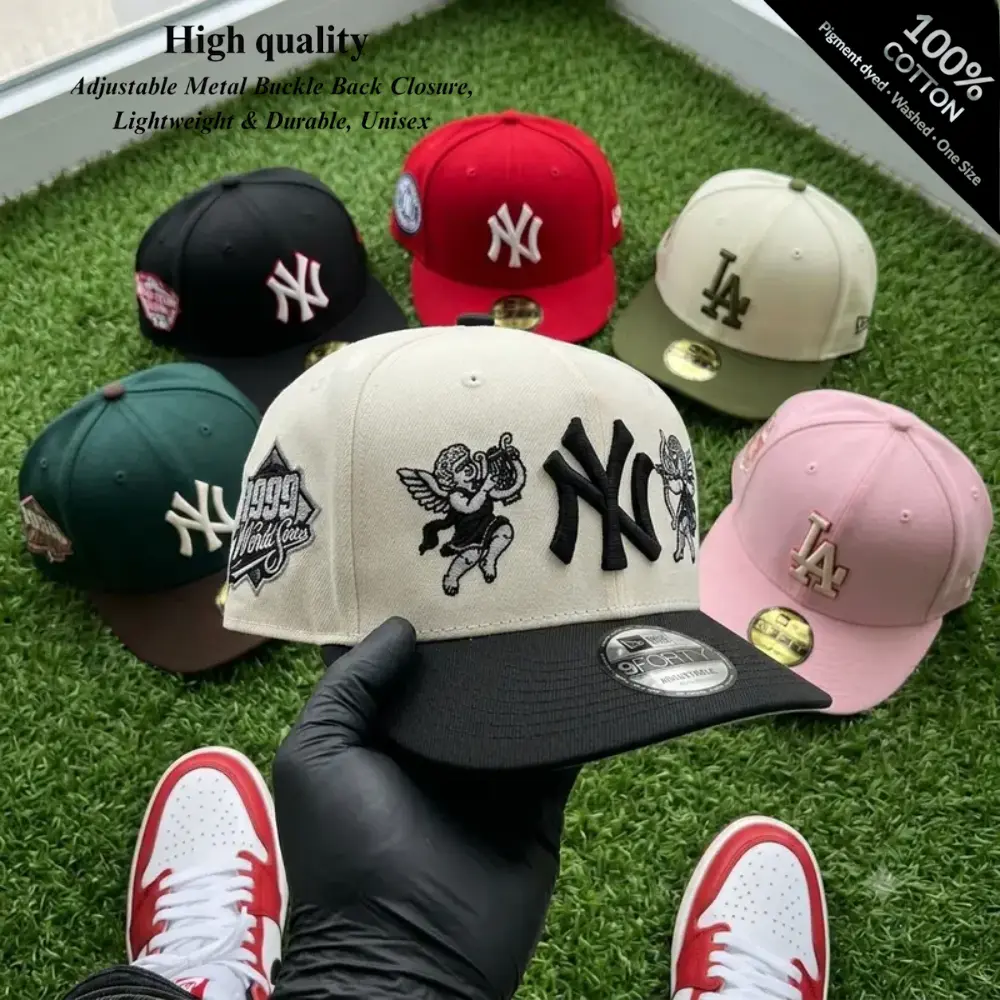 MLB 9FORTY NY & LA Baseball Caps – Premium Flat Peak Design, Eye-Catching Colours, Perfect for Streetwear & Sports Fans