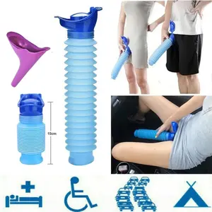 750ml Portable Urinal with Funnel, Emergency Collapsible Travel Toilet for Men & Women, Compact Outdoor Pee Jar for Camping & Hiking, Reusable Expandable Leak-Proof Mobile Pee Bottle
