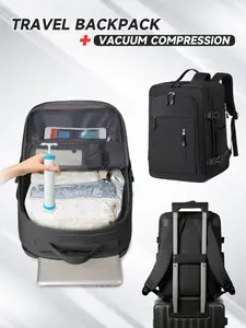 Vacuum Compression Backpack with Air Pump, Large Capacity Travel Bag 40x30x20 Cm, Space-Saving Design, Ideal for All Seasons