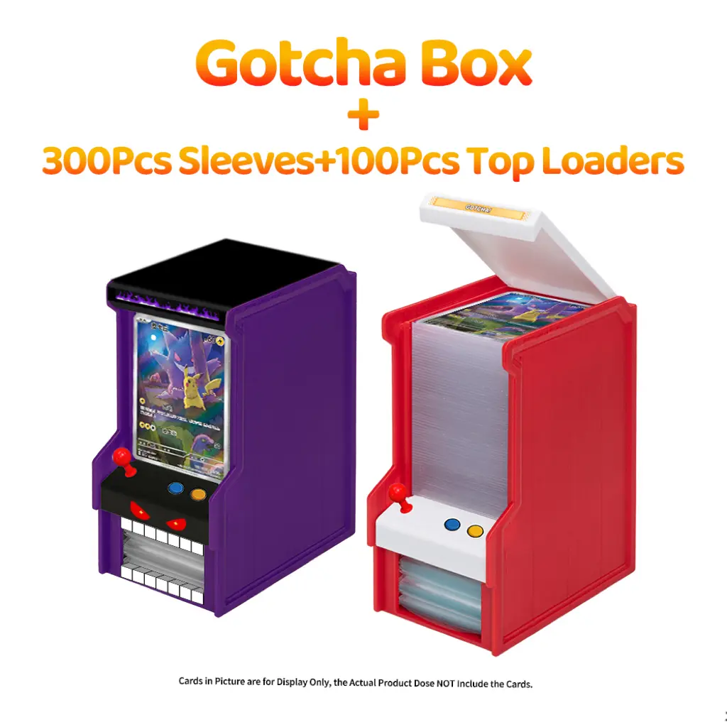 Gotcha Box Card Sleeves and Top Loaders Holder Bundle Gotcha Box Card Sleeves and Top Loaders Holder Bundle