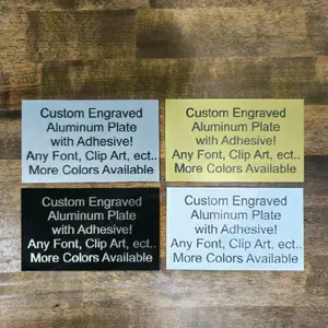 3x5 Customizable Aluminum Plates with Adhesive Backing