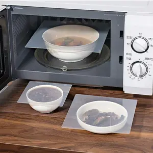 4pcs Microwave Splash Cover Transparent PP Bowl Lids Set, Kitchen Microwave Oven Food Cover Anti Sputtering Anti-oil Cover Reusable Suction Covers for Bowls, Cups, Plates - Food Contact Safe Microwave Splatter Guards