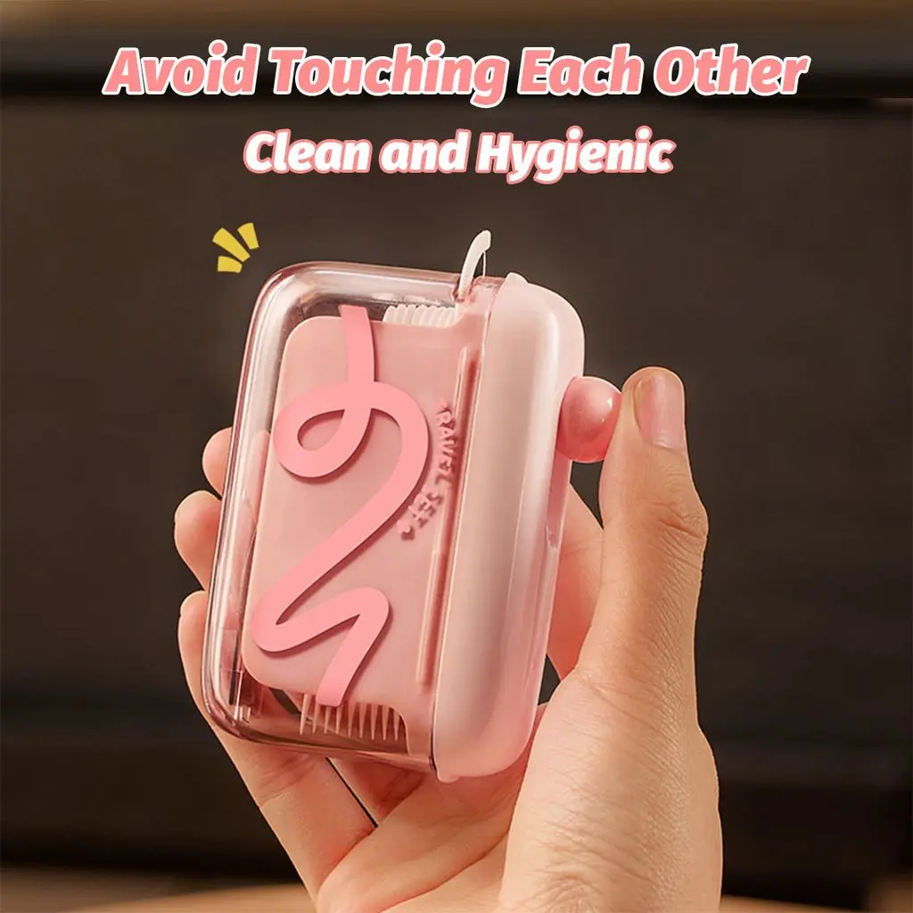 Compact Hygienic Plastic Portable Floss Dispenser - Oral Care Storage Box with 10 Dental Floss, Toothpick Holder for Adults, On-the-Go Tourism & Business Use