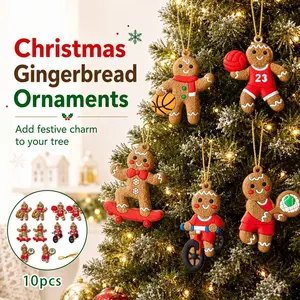New Cute Sports Style Gingerbread Man, Large Stock Available, 2026 New Christmas Gift, Christmas Tree Ornament, Hanging Decoration