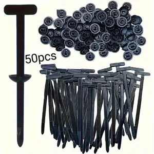 100pcs/50 Sets Multi-Functional Cable Ties & Clips with Fixed Through-Hole Nails - Durable Plastic Motorcycle & Car Lower Guard Plate, Mudguard, Fender Inner Linings, Trunk Clips for Secure Installation, Motorcycle Accessories