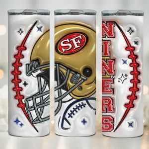 20oz Niners 3D Tumbler
