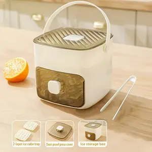 Ice cube tray makes 48 ice cubes, double-layer design with food-grade safe material. Ideal for home, office and outdoor use, a must-have kitchen essential.