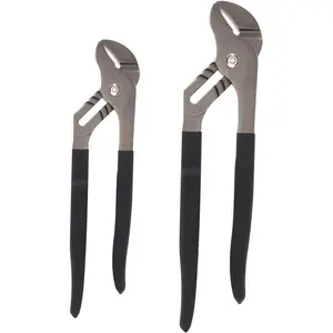 GrooveLock Pliers 10" and 8" - Universal Tongue and Groove Joint Pliers Set Made of Drop Forged Steel - Water Pump Pliers - Vise Grip For Power and Grip
