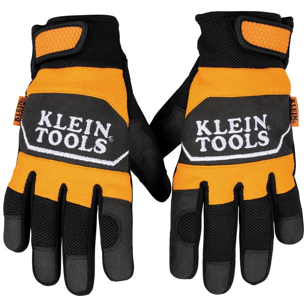 Klein Tools 60619 Work Gloves, Thinsulate Lined Thermal Winter Work Gloves, Water Resistant, Padded Palms, Medium