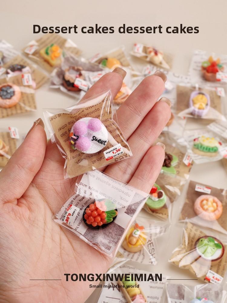 Mini Cake Dessert Pastry Bread Food Model Individually Wrapped Mini Simulation Kids Fake Model Decoration Food Decoration Kids Cosplay Party Decoration