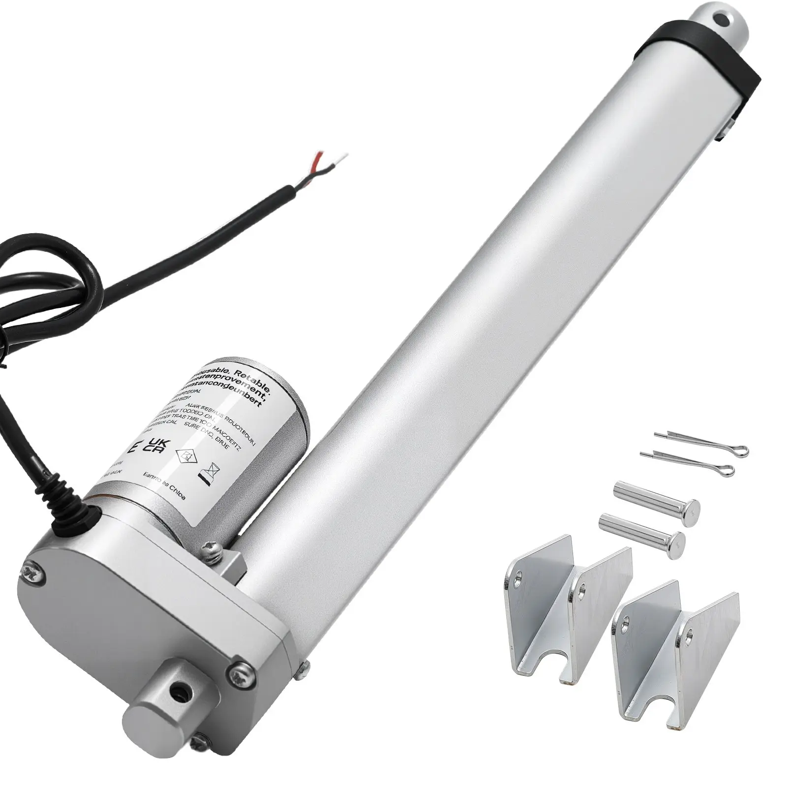 【Summerfinds】VEVOR 12V Linear Actuator, 9.84in High-Speed 0.6in/s Lifter, 225lbs/1000N Load Capacity, IP54 Protection, Mounting Bracket for Furniture Height Adjustment, Lifting Table, Recliner Chairs