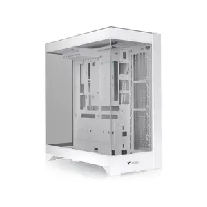 Thermaltake CTE E550 TG Snow Mid Tower ATX Case; 3 Tempered Glass Panels; Hidden-Connector Motherboard Support; Three-Way VGA Installations; Dual Chamber Design; CA-1Z8-00M6WN-00