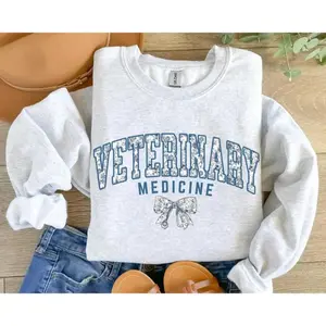 Veterinary Medicine Sweatshirt, Cute Animal Doctor Top, Vet Tech Crewneck, Veterinary Student T-Shirt, Appreciation Gift for Vet Techs
